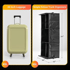 YSSOA Multi Compartments Car Trunk Organizer, 600D Anti-slip Waterproof Oxford Polyester Car Storage, with Adjustable Strap,