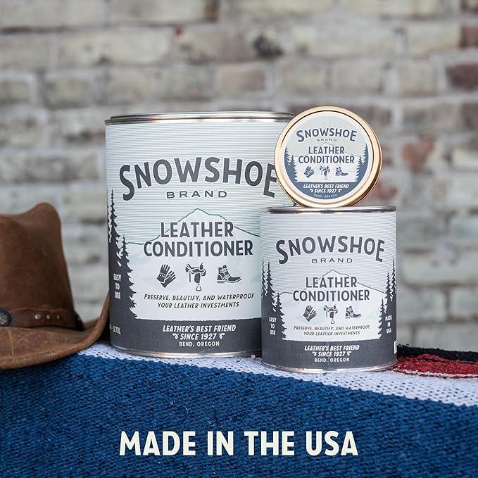 Snowshoe Leather Conditioner, Made in USA Since 1927 - Protect, Condition, Restore & Waterproof - Leather Conditioner for Fur