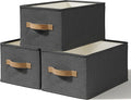 LayerSpace 3 Pack Fabric Storage Bins for Shelves | 14¾" L*10¼" W*8¼" H Closet Storage Bins | Collapsible Closet Organizers f