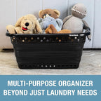 CleverMade Collapsible Laundry Baskets - 39L Foldable Large Collapsible Laundry Basket with Handles for Space Saving Storage,