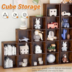 Book Shelf, 4 Cube Storage Organizer, Open Shelves Bookcase 9.3" x 11.8" x 41.7", Bookshelf for Living Room, Bedroom, Home Of