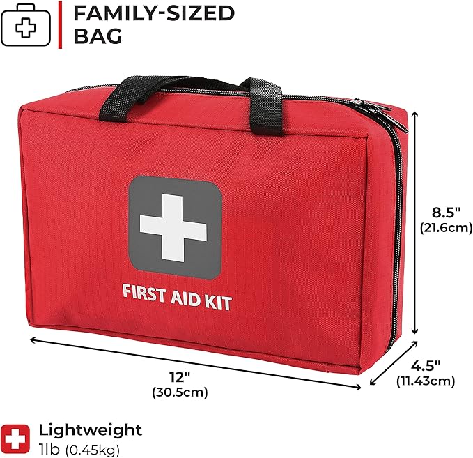 First Aid Kit – 291 Pieces of First Aid Supplies | Hospital Grade Medical Supplies for Emergency and Survival Situations | Id