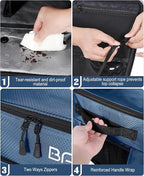 Golf Trunk Organizer, Waterproof Car Golf Locker with Separate Ventilated Compartment for 2 Pair Shoes, Golf Storage for Balls