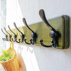 Dseap Coat Rack Wall Mounted - 24" Long 6 Tri Hooks, Heavy Duty Wooden Wall Coat Hanger Coat Hook for Clothes Hat Jacket Clot