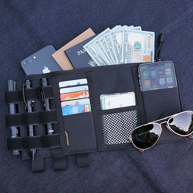 Viperade MOLLE Tactical Car Visor Organizer & Storage Pouch