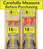 LYNK PROFESSIONAL® Élite™ Pull Out Spice Rack Organizer for Inside Kitchen Cabinets - 6" x 21" - Slide Out Drawer – Wood/Chro