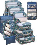 10 Set Packing Cubes for Travel, Gifts for Women Mom,Anti-Tearing Suitcase Organizer for Luggage with Shoe & Hanging Toiletry