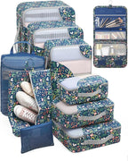 10 Set Packing Cubes for Travel, Gifts for Women Mom,Anti-Tearing Suitcase Organizer for Luggage with Shoe & Hanging Toiletry