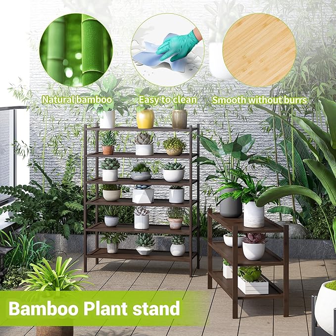 BMOSU 3-Tier Bamboo Shoe Rack Premium Stackable Shoe Shelf Storage Organizer for Hallway Closet Living Room Entryway Organize
