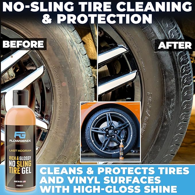 Grand Slam 5-Pack - Waterless Car Wash Detailing Spray, Tire Shine Gel, Scratch Remover, Wheel Metal Rust Cleaner, Interior C