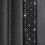 CAR PASS Memory Foam 3D Mesh Bling Diamond Car Seat Cover Full Set Breathable Soft Sponge Universal Shining Glitter Sparkly Crystal Armrest Fit Automotive Truck SUV Cute Women Girl, Black Rhinestone