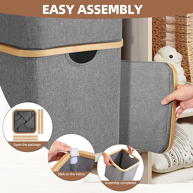 Cube Storage Bin 12 Inch -2 Pack,Collapsible Cube Storage Organizer with Handles,Fabric Storage Bins for Cubes Storages,Squar