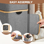 Cube Storage Bin 12 Inch -2 Pack,Collapsible Cube Storage Organizer with Handles,Fabric Storage Bins for Cubes Storages,Squar