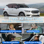 Front Side Half Window Shade Foldable Custom Fit for Volvo XC40 2020-2026 Car Window Shades for Side Window Sun Shade UV Protection Heat Insulation for Camping Sleeping 6PCS
