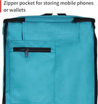 TMZ Heavy-Duty Foldable Shopping Cart with Removable Insulated Bag & Hooks - Lightweight 110 lbs Capacity Grocery Luggage Cart for Market, Travel, Laundry (Turquoise)