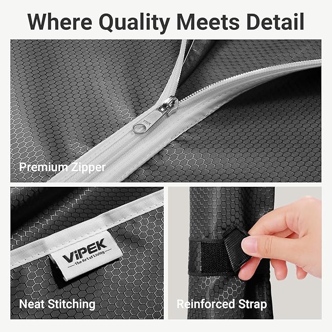 VIPEK V7C Garment Racks with Cover Portable Closets for Hanging Clothes, Heavy Duty Clothes Rack with Shelves Metal Closet Wa