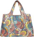 allydrew Large Foldable Tote Nylon Reusable Grocery Bags, 5 Pack
