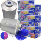 800 Gram Gun Safe Dehumidifier, 6 Pack of 1.77 LBS Rechargeable Dehumidifier Blue to Pink Silica Gel Desiccant Moisture