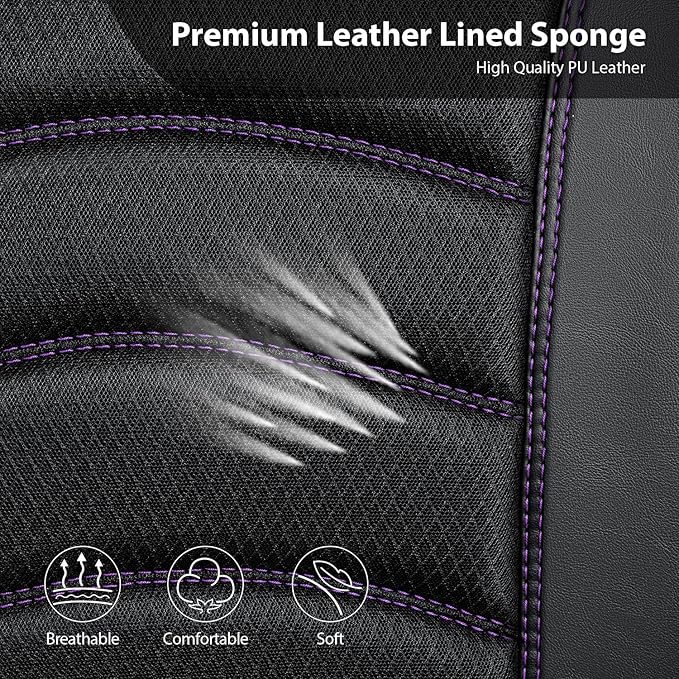 CAR PASS Comfortable 3D Foam Mesh Leather Car Seat Covers Front, Air Cool Mesh Breathable Front Seat Covers for Car, Universa