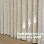 Jilron Accordian Door Curtain, 100% Blackout Folding Magnetic Doorway Curtains,Linen Style Closet Doors,for Room Divider,Priv