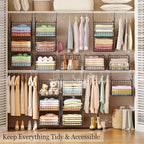X-cosrack 3-Tier Hanging Storage Organizer for Closet, Laundry & Utility Room | Space Saving Shelves with 1.65" Hook & 5 S-Ho