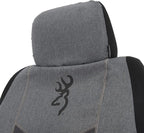 Browning Universal Front and Bench Seat Covers, Water Resistant for Car, Truck, and SUV , Chevron (Heather Gray / Black)