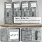 SUOCO SheetCube Bed Sheet Organizers and Storage 4 Pack, Foldable Linen Closet Organizer, Bedding Folder Storage Box Containe