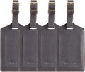 Travelambo Luggage Tags for Suitcases PU Leather Travel Tags Bag Tags Privacy Protection Travel Essentials