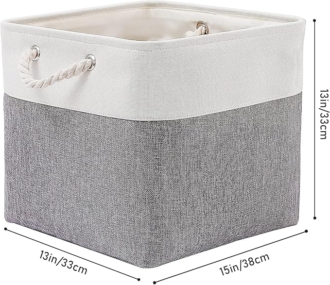 13×15×13 Inch Storage Cubes,6 Pack Cube Storage Bins for Shelves,Fabric Collapsible Storage Bins with Handles, Foldable Stora