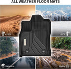 YITAMOTOR Floor Mats & Cargo Mat Compatible with 2024 2025 2026 Subaru Crosstrek & Impreza, All Weather Protection TPE Waterproof Non-Slip Car Floor Liners 1st & 2nd Row Set Accessories Black