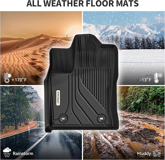 YITAMOTOR Floor Mats & Cargo Mat Compatible with 2024 2025 2026 Subaru Crosstrek & Impreza, All Weather Protection TPE Waterproof Non-Slip Car Floor Liners 1st & 2nd Row Set Accessories Black