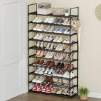 10 Tier Shoe Rack, Tall Shoe Rack for Entryway, Shoe Organizer for Closet, Shoe Storage for Front Door Entrance & Entryway, L