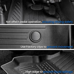 Floor Mats Cargo Mat for 2018-2024 Ford Expedition 7 Seats Captain Chairs(Not for Max Model), All Weather TPE Cargo Liner Backrest Mats Door Sill Protectors Car Accessories (Floor Mats Set)