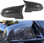 ECOTRIC Side Mirror Covers Door Mirror Cap Compatible with BMW F20 F21 F22 F23 F30 F31 F32 F33 F34 F36 F87 X1 E84 Rearview Replacement Carbon Fiber Style Pair