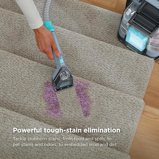 Shark StainStriker Portable Carpet Upholstery & Area Rug Cleaner, Stain & Odor Remover, Perfect for Car Interiors, Nordic Blu
