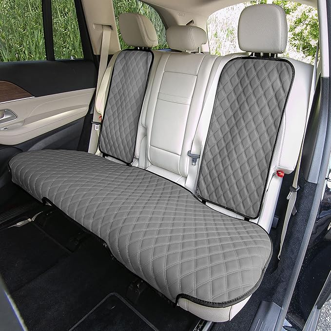 FH Group Car Seat Cushion Rear Set Faux Leather Automotive Seat Cushions - Universal Fit, Rear Car Seat Cushion, Car Seat Cus