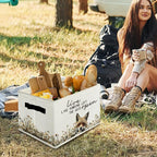 Rustic Fox Storage Bins & Boxes with Handles, Farmhouse Fox Foldable Basket for Organizing, Live Like Someone Left the Gate O