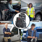 Tidify Car Front Seat Organizer [2025 UPDATED] with Dedicated Tablet and Laptop Storage Stabilizing Side Straps Soft Adjustable Shoulder Strap and Hardened Buckles Your Office Away from Office.