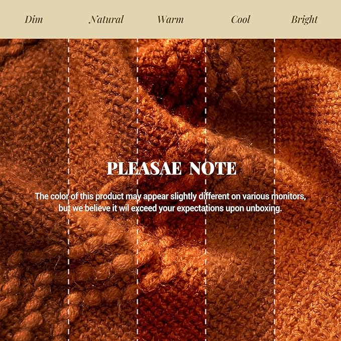 BATTILO HOME Fall Decor Caramel Throw Blanket for Couch, Rust Orange Throw Blanket for Bed, Decorative Fall Throw for Sofa, 5