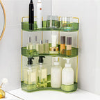 Corner Bathroom Counter Organizer Bathroom Countertop Shelf Makeup Organizer for Vanity Perfume Tray for Corner Storage (3 Ti