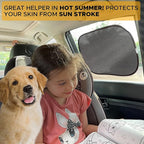 EcoNour Car Side Window Shades | Medium - 2 Pack Sunshade for Kids | Automotive Sun Protection from UV and Sun Glare | Car Baby Accessories (20"x12")