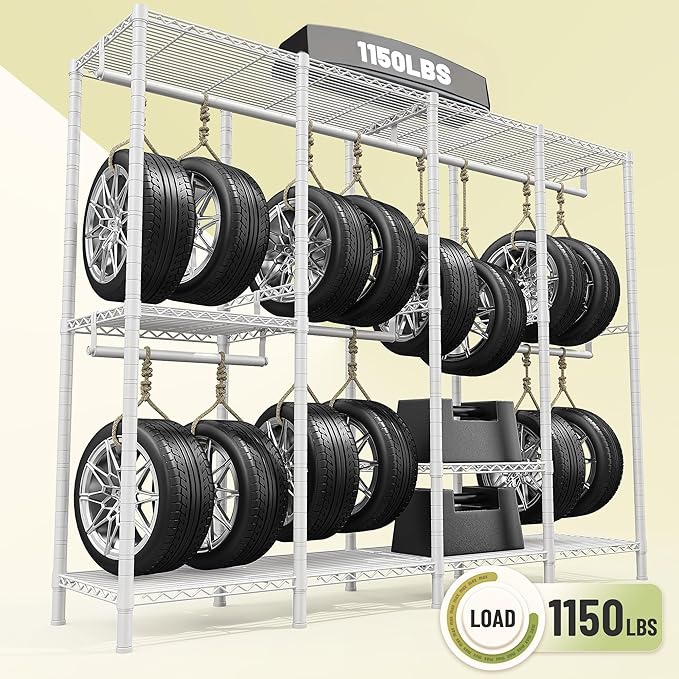 Raybee Clothing Racks for Hanging Clothes,Heavy Duty Clothes Rack with Shelves,Portable Closet Adjustable,76" W x 77" H x 18"
