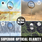 KJE 12" Acrylic Convex Mirror – 160° Wide-Angle Traffic Blind Spot Mirrors, Adjustable Corner Mirror in Garage, Driveways, Stores, Warehouses, For Outdoor and Indoor Use