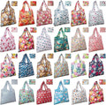 Eccliy 24 Pieces Reusable Grocery Bags Polyester Shopping Bags for Groceries Multi Colors Reusable Foldable Shopping Tote(Flower Style)