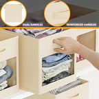 SpaceAid Storage Cubes with Clear Windows, Set of 6 Fabric Bins, 11 Inch Foldable Baskets Boxes for Closet, Cubby Shelf or Cu