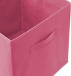 Casafield Set of 6 Collapsible Fabric Cube Storage Bins, Hot Pink - 13" Foldable Cloth Baskets for Shelves, Cubby Organizers 