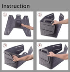 Minoisome Storage Basket Felt Storage Bin Collapsible& Convenient Box Organizer with Carry Handles for Office Bedroom Closet 