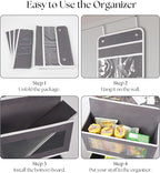 Giraffe Creation Over Door Organizer with 4 Large Capacity Pockets, Hanging Organizer Storage for Closet Bathroom Nursery Bed