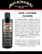 Bickmore Bick 1 Leather Cleaner 8 oz - Clean Dirt, Oil, Sweat, Salt, and Water Stains from All Colored, White, and Black Leat