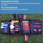 401 Piece First Aid Kit with Chest Seals -Labeled, Expandable & Mountable, Emergency Medical Kit for Home, Car, Camping & Out